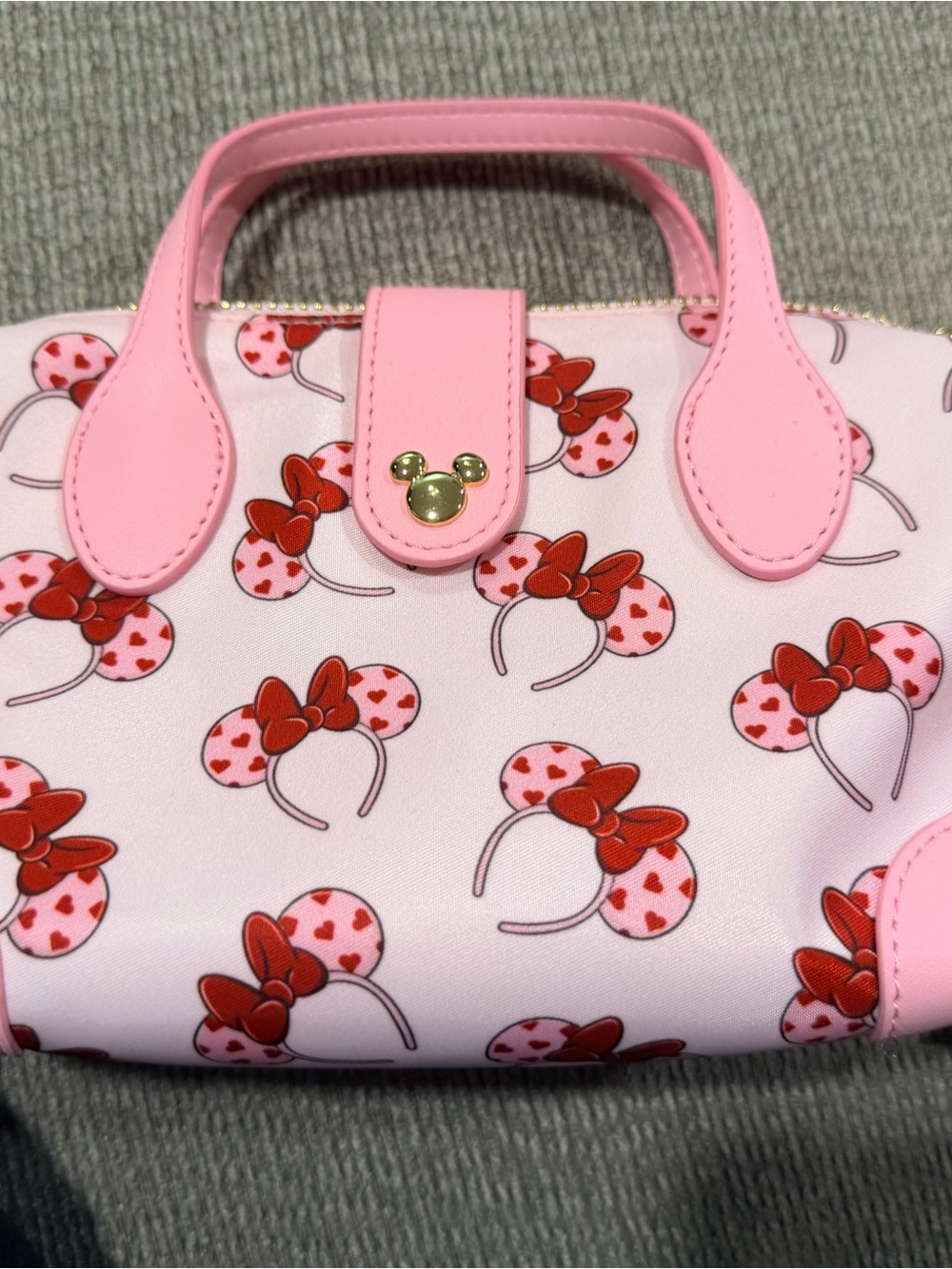 Stoney Clover Lane Pink and Red Minnie Bow Kids Handbag
